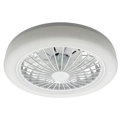LED RGBW ντιμαριζόμενο φωτιστικό οροφής με ανεμιστήρα ZAMBIA LED/24W/230V 3000-6500K λευκό + τηλεχειριστήριο