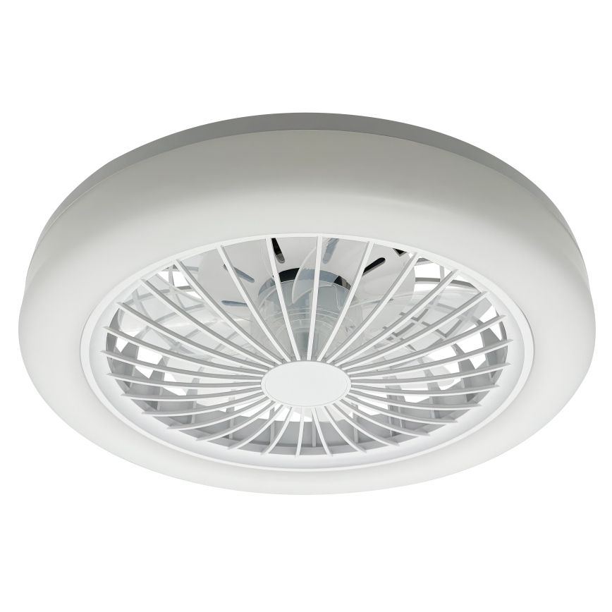 LED RGBW ντιμαριζόμενο φωτιστικό οροφής με ανεμιστήρα ZAMBIA LED/24W/230V 3000-6500K λευκό + τηλεχειριστήριο