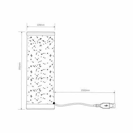 LED RGBW Ρυθμιζόμενο επιτραπέζιο φωτιστικό STELLA MINI LED/5W/5V + τηλεχειριστήριο