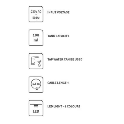 LED RGBW διαχύτης αρώματος LED/8W/230V 100 ml κουκουβάγια