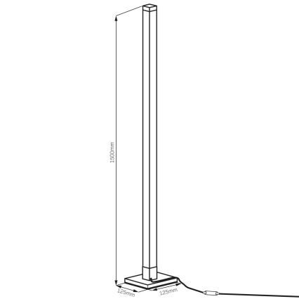LED RGBW Επιδαπέδια λάμπα dimming MAGICAL LED/7W/230V + τηλεχειριστήριο