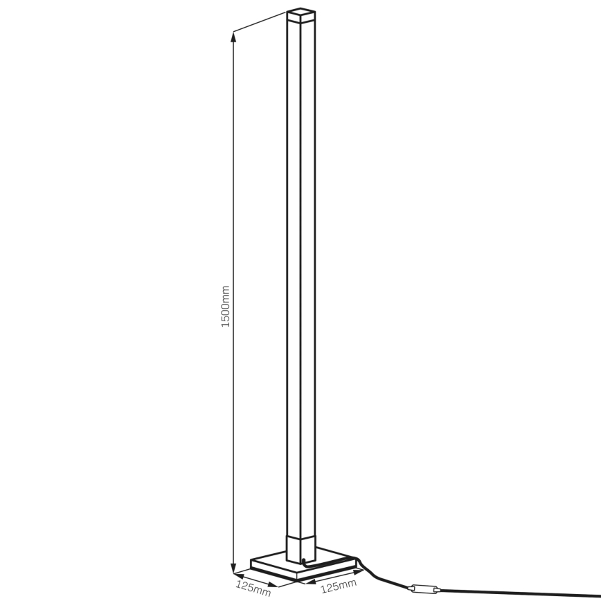 LED RGBW Επιδαπέδια λάμπα dimming MAGICAL LED/7W/230V + τηλεχειριστήριο