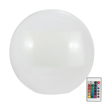 LED RGBW Ηλιακή λάμπα BALL LED/1,2V διάμετρος 40 cm IP65 + τηλεχειριστήριο