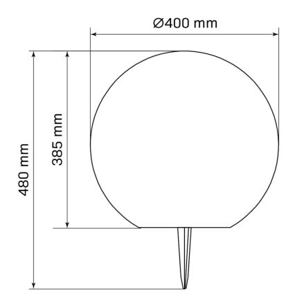 LED RGBW Ηλιακή λάμπα BALL LED/1,2V διάμετρος 40 cm IP65 + τηλεχειριστήριο