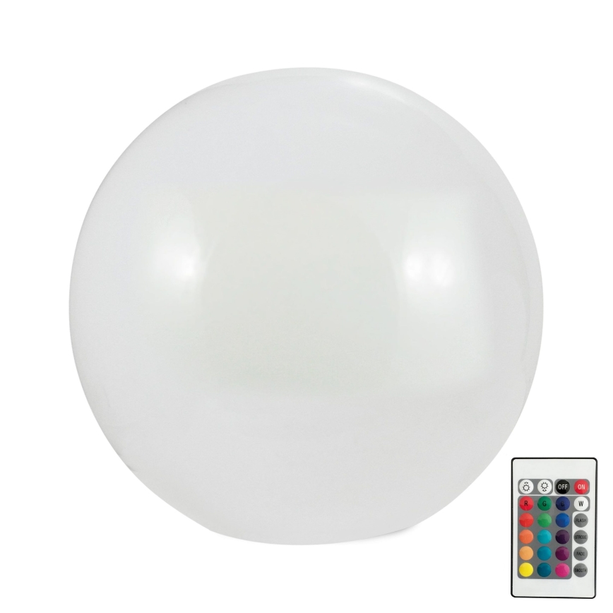 LED RGBW Ηλιακή λάμπα BALL LED/3,2V 500 mAh διάμετρος 30 cm IP65 + τηλεχειριστήριο