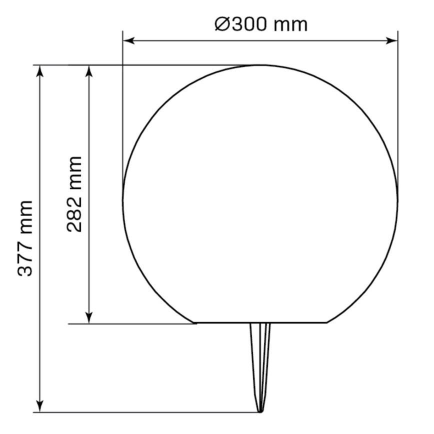 LED RGBW Ηλιακή λάμπα BALL LED/3,2V 500 mAh διάμετρος 30 cm IP65 + τηλεχειριστήριο