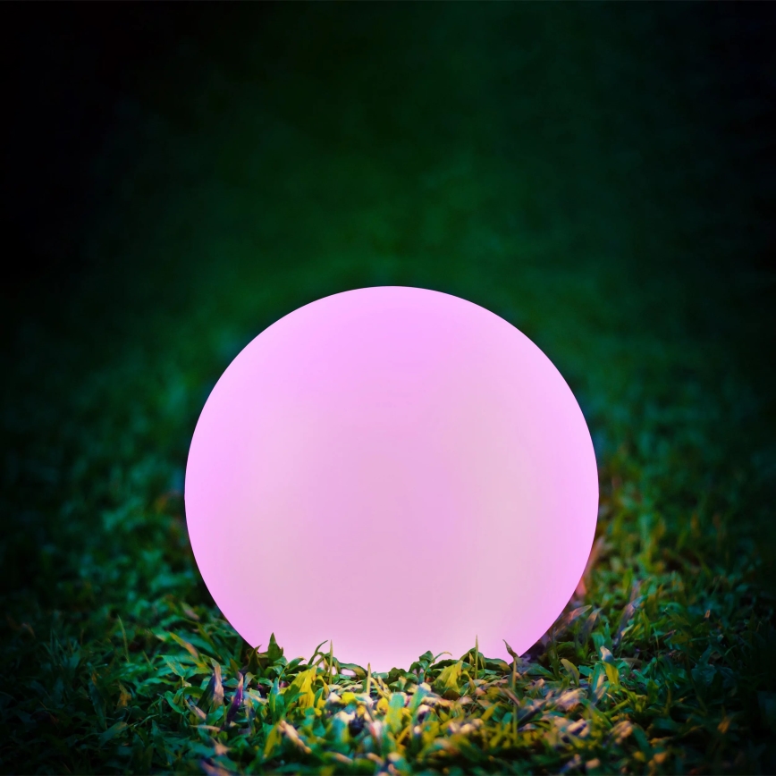 LED RGBW Ηλιακή λάμπα BALL LED/3,2V διάμετρος 20 cm IP65 + τηλεχειριστήριο