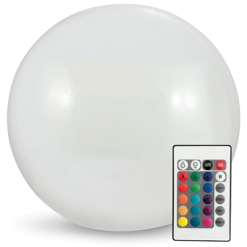LED RGBW Ηλιακή λάμπα BALL LED/3,7V 1500 mAh διάμετρος 50 cm IP65 + τηλεχειριστήριο