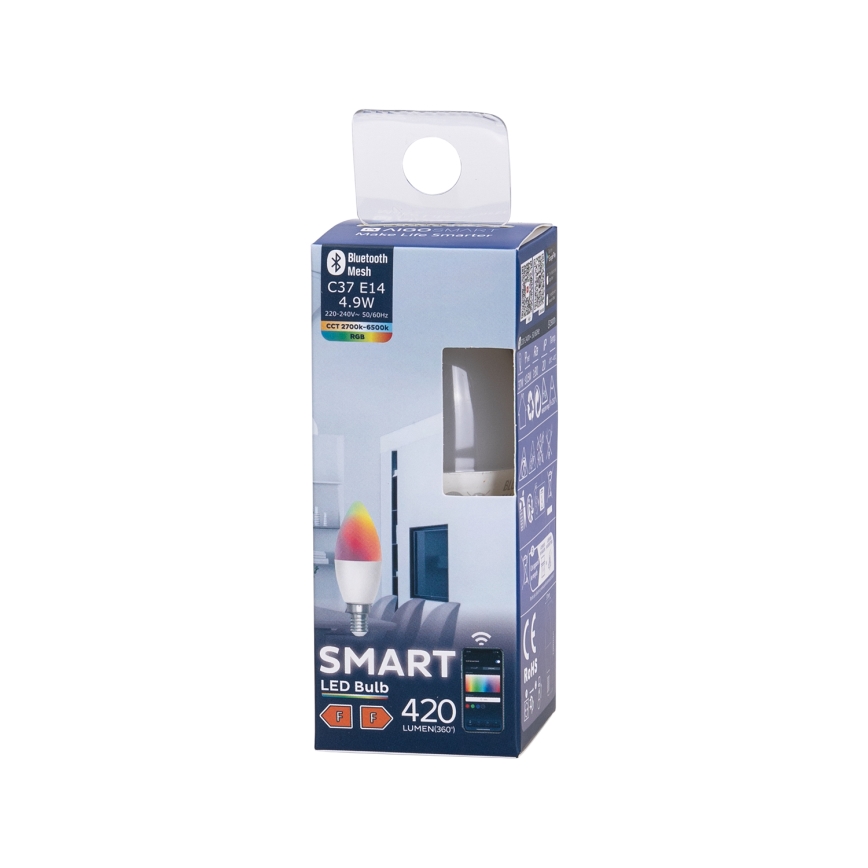Λάμπα LED RGBW Dimmable C37 E14/4,9W/230V 2700-6500K - Aigostar