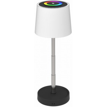 LED RGBW Ρυθμιζόμενη εξωτερική επαναφορτιζόμενη επιτραπέζια λάμπα LED/2W/5V IP44 1200 mAh γκρι