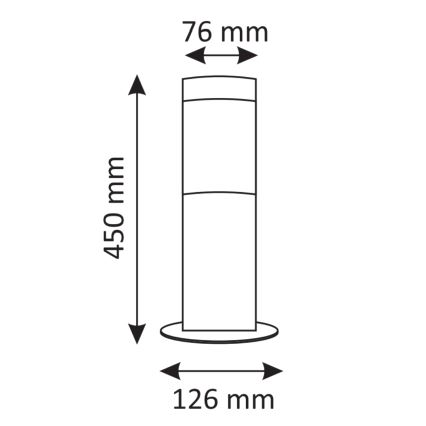 LED RGBW ρυθμιζόμενο εξωτερικό φωτιστικό OSLO 1xE27/6,5W/230V 2700-6500K Wi-Fi 45 cm IP44 ανθρακί