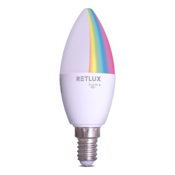 LED RGBW Ρυθμιζόμενη λάμπα C37 E14/4,5W/230V 2700-6500K Wi-Fi Tuya