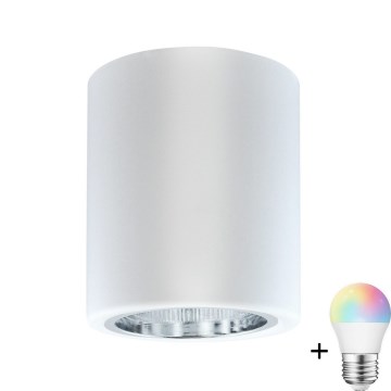 LED RGBW Ρυθμιζόμενη Σποτ Λάμπα JUPITER 1xE27/6,5W/230V 2700-6500K Wi-Fi διάμετρος 9,8 εκ. λευκό