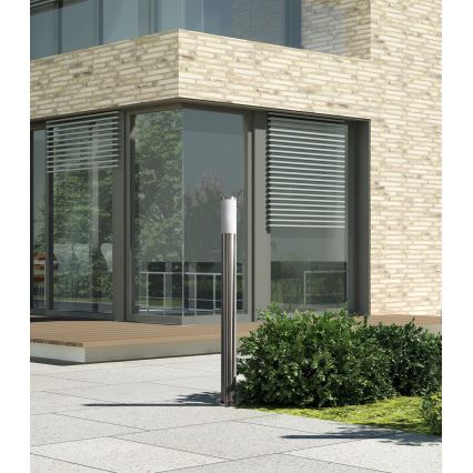 LED RGBW ρυθμιζόμενο εξωτερικό φωτιστικό LIVIA 1xE27/6,5W/230V 2700-6500K Wi-Fi 100 cm IP44 ασημί