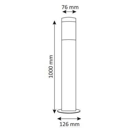 LED RGBW ρυθμιζόμενο εξωτερικό φωτιστικό LIVIA 1xE27/6,5W/230V 2700-6500K Wi-Fi 100 cm IP44 ασημί