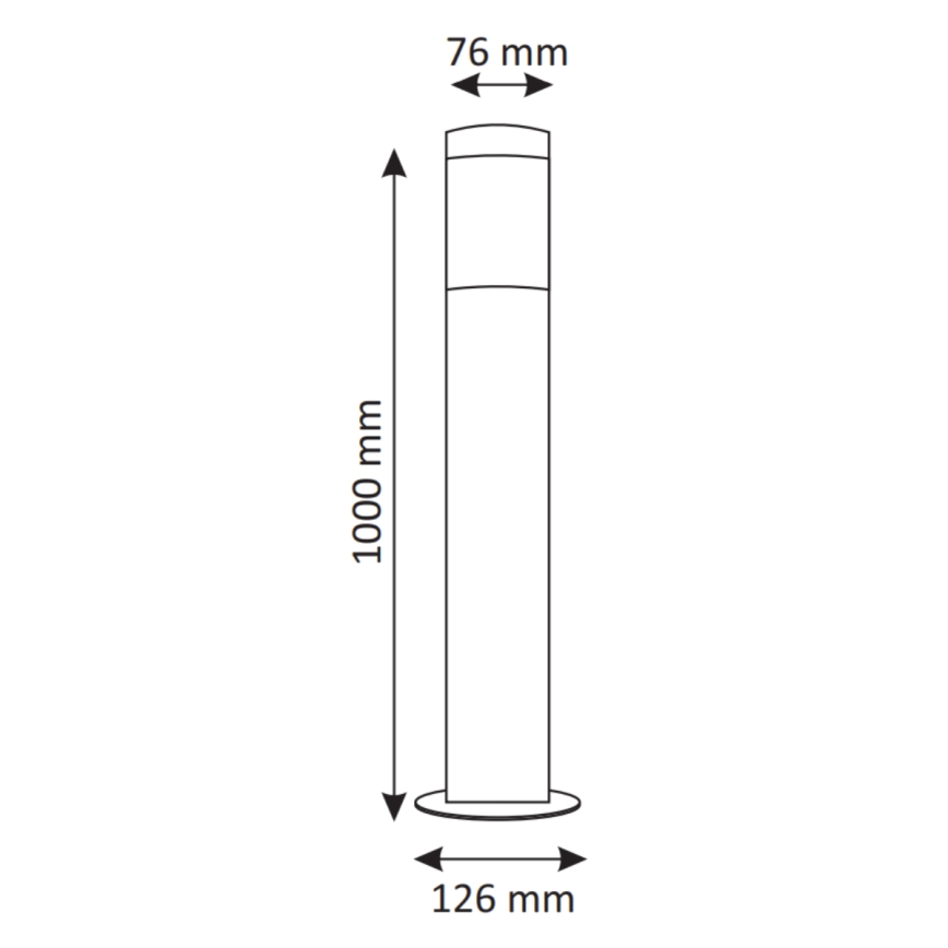 LED RGBW ρυθμιζόμενο εξωτερικό φωτιστικό LIVIA 1xE27/6,5W/230V 2700-6500K Wi-Fi 100 cm IP44 ασημί