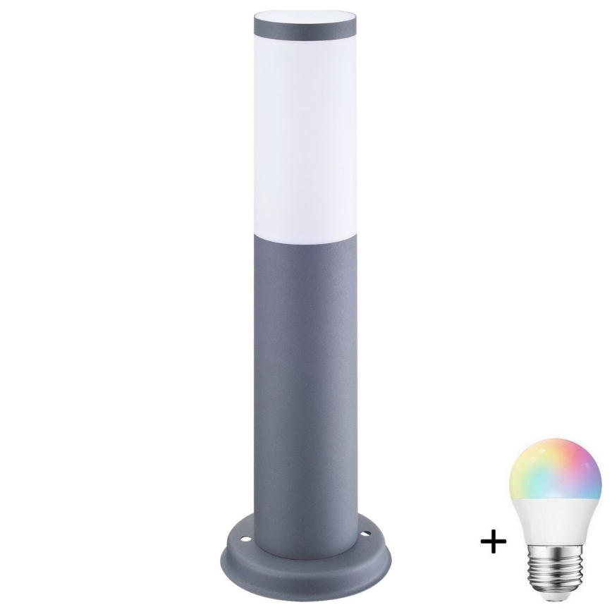 LED RGBW ρυθμιζόμενο εξωτερικό φωτιστικό OSLO 1xE27/6,5W/230V 2700-6500K Wi-Fi 45 cm IP44 ανθρακί