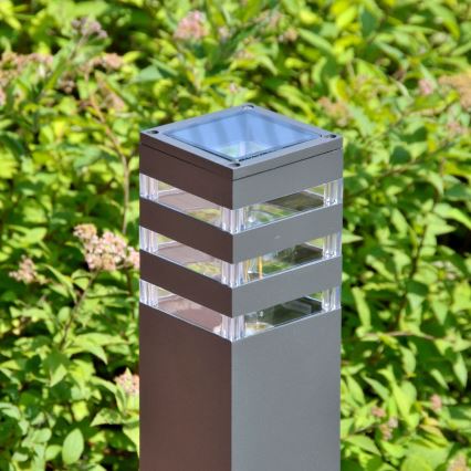 LED RGBW ρυθμιζόμενο φωτιστικό εξωτερικού χώρου TEKSAS 1xE27/12W/230V 2700-6500K Wi-Fi 74 cm IP44 ανθρακί