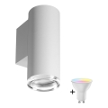 LED RGBW Ρυθμιζόμενο επιτοίχιο φωτιστικό μπάνιου TURYN 1xGU10/6,5W/230V 2700-6500K Wi-Fi IP44 λευκό