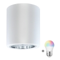LED RGBW ρυθμιζόμενο σημειακό φωτιστικό JUPITER 1xE27/6,5W/230V 2700-6500K Wi-Fi διάμ. 9,8 cm λευκό