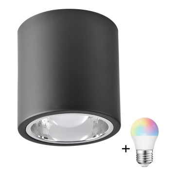 LED RGBW ρυθμιζόμενο σποτ JUPITER 1xE27/6,5W/230V 2700-6500K Wi‑Fi διάμ. 13 cm μαύρο