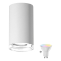 LED RGBW Ρυθμιζόμενο σποτ μπάνιου TURYN 1xGU10/6,5W/230V 2700-6500K Wi-Fi IP44 λευκό
