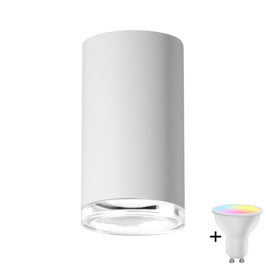 LED RGBW Ρυθμιζόμενο σποτ μπάνιου TURYN 1xGU10/6,5W/230V 2700-6500K Wi-Fi IP44 λευκό