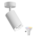LED RGBW ρυθμιζόμενο σποτ μπάνιου TURYN 1xGU10/6,5W/230V 2700-6500K Wi-Fi IP44 λευκό