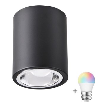 LED RGBW ρυθμιζόμενο σποτ φωτιστικό JUPITER 1xE27/6,5W/230V 2700-6500K Wi-Fi Ø 9,8 cm μαύρο