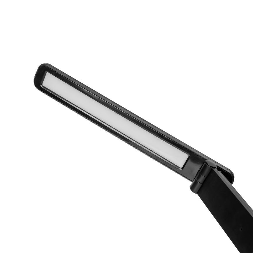 LED RGBW Επιτραπέζιο φωτιστικό αφής ντιμαριζόμενο με ασύρματη φόρτιση, οθόνη LCD και θύρα USB MAGNUS LED/6W/5V 3000-6500K μαύρο