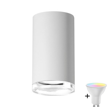 LED RGBW Ρυθμιζόμενο φωτιστικό μπάνιου TURYN 1xGU10/6,5W/230V 2700-6500K Wi-Fi IP44 λευκό