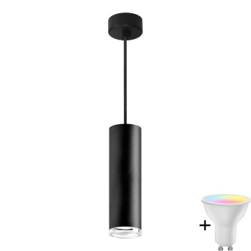 LED RGBW Ρυθμιζόμενο φωτιστικό μπάνιου TURYN 1xGU10/6,5W/230V 2700-6500K Wi-Fi IP44 μαύρο