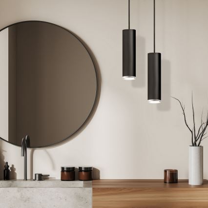 LED RGBW Ρυθμιζόμενο φωτιστικό μπάνιου TURYN 1xGU10/6,5W/230V 2700-6500K Wi-Fi IP44 μαύρο
