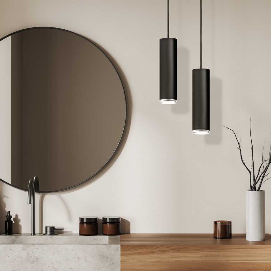 LED RGBW Ρυθμιζόμενο φωτιστικό μπάνιου TURYN 1xGU10/6,5W/230V 2700-6500K Wi-Fi IP44 μαύρο