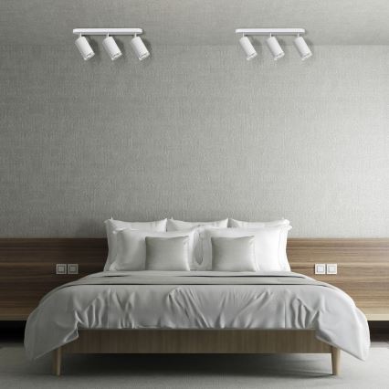 LED RGBW Ρυθμιζόμενο φωτιστικό μπάνιου TURYN 3xGU10/6,5W/230V 2700-6500K Wi-Fi IP44 λευκό