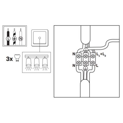 LED RGBW Ρυθμιζόμενο φωτιστικό μπάνιου TURYN 3xGU10/6,5W/230V 2700-6500K Wi-Fi IP44 λευκό