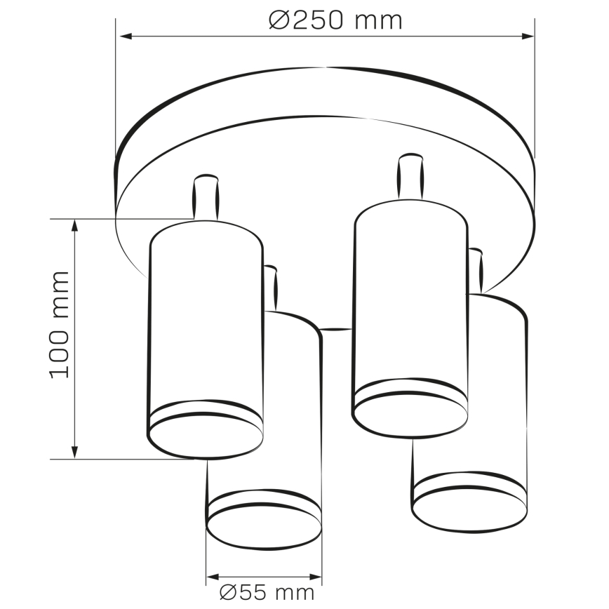 LED RGBW Ρυθμιζόμενο φωτιστικό μπάνιου TURYN 4xGU10/6,5W/230V 2700-6500K Wi-Fi IP44 λευκό