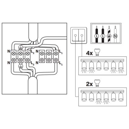 LED RGBW Ρυθμιζόμενο φωτιστικό μπάνιου TURYN 6xGU10/6,5W/230V 2700-6500K Wi-Fi IP44 λευκό
