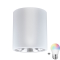 LED RGBW Ρυθμιζόμενο φωτιστικό σποτ JUPITER 1xE27/6,5W/230V 2700-6500K Wi-Fi διάμετρος 13 εκ. λευκό