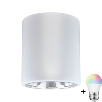 LED RGBW Ρυθμιζόμενο φωτιστικό σποτ JUPITER 1xE27/6,5W/230V 2700-6500K Wi-Fi διάμετρος 13 εκ. λευκό