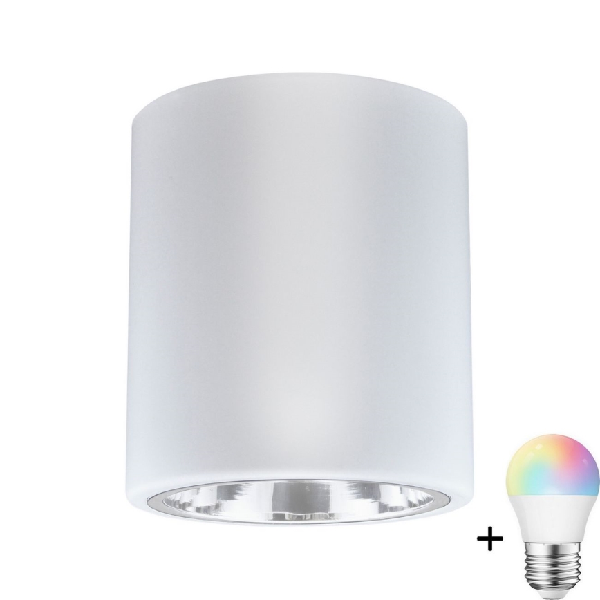 LED RGBW Ρυθμιζόμενο φωτιστικό σποτ JUPITER 1xE27/6,5W/230V 2700-6500K Wi-Fi διάμετρος 13 εκ. λευκό