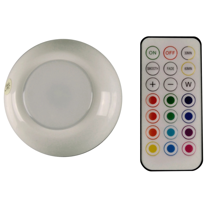 LED RGBW Dimming furniture φωτισμός LED/0,5W/4,5V 3xAAA λευκό + τηλεχειριστήριο