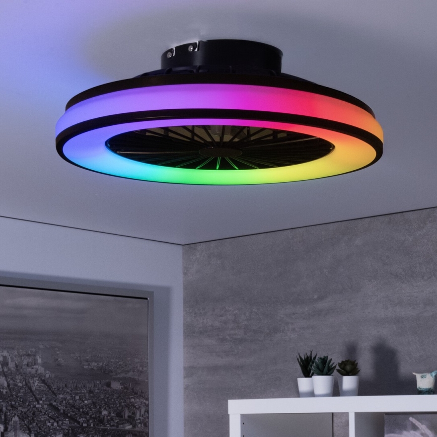 LED RGBW Φωτιστικό οροφής dimmable με ανεμιστήρα PLAVE LED/48W/230V 3000/4000/6500K + τηλεχειριστήριο