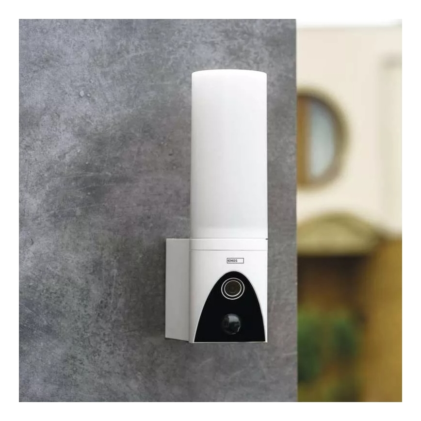 LED Smart Εξωτερικού χώρου camera με ένα φωστικό GoSmart LED/12W/230V 3200K IP65 Wi-Fi Tuya λευκό