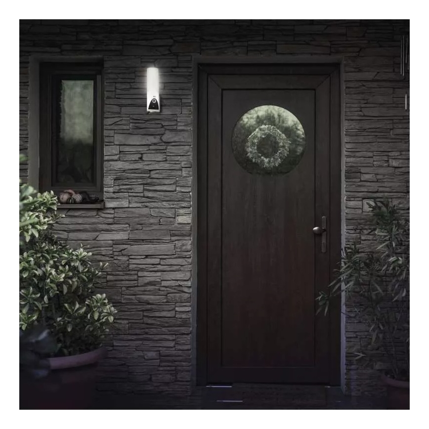 LED Smart Εξωτερικού χώρου camera με ένα φωστικό GoSmart LED/12W/230V 3200K IP65 Wi-Fi Tuya λευκό