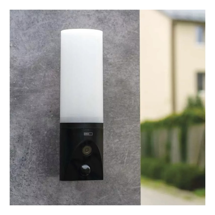 LED Smart Εξωτερικού χώρου camera με ένα φωστικό GoSmart LED/12W/230V 3200K IP65 Wi-Fi Tuya μαύρο