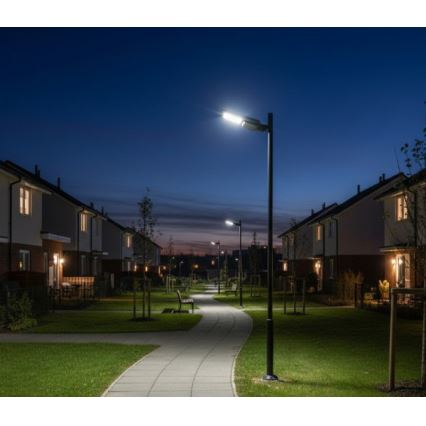 Ηλιακό LED φωτιστικό δρόμου με αισθητήρα STREET LED/20W/7,4V 3000/4000/6000K IP65 5400 mAh