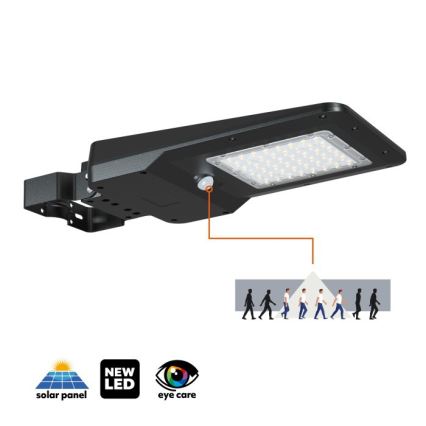 Ηλιακό LED φωτιστικό δρόμου με αισθητήρα STREET LED/20W/7,4V 3000/4000/6000K IP65 5400 mAh