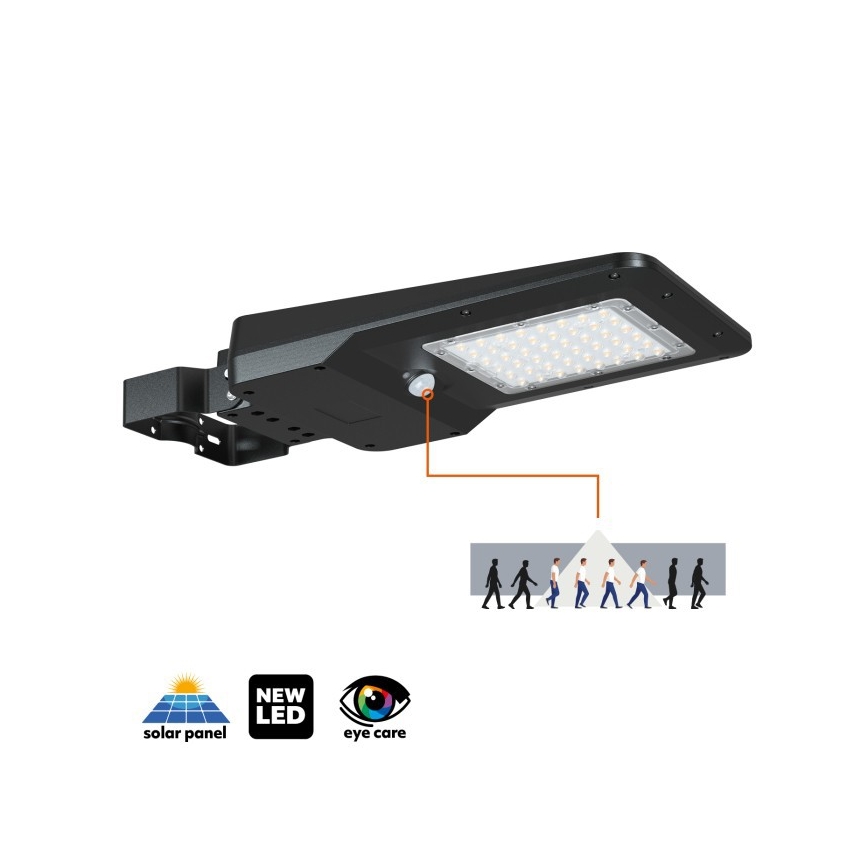Ηλιακό LED φωτιστικό δρόμου με αισθητήρα STREET LED/20W/7,4V 3000/4000/6000K IP65 5400 mAh