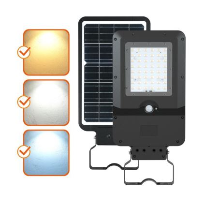 Ηλιακό LED φωτιστικό δρόμου με αισθητήρα STREET LED/20W/7,4V 3000/4000/6000K IP65 5400 mAh